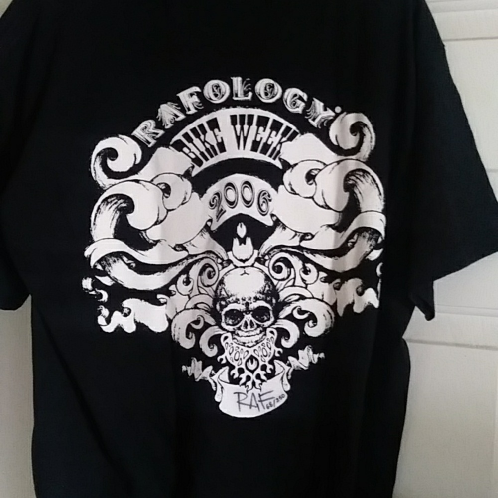 RARE Brand New Artist RAF Signed #68 of. 250. Rafology.com 2006 Bikeweek Shirt.